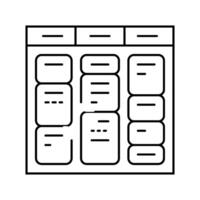 blocking time management line icon illustration vector