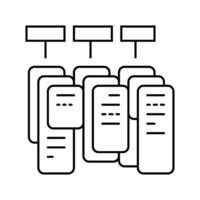 task batching time management line icon illustration vector