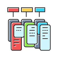 task batching time management color icon illustration vector
