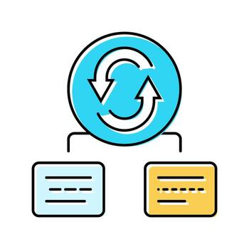 context switching time management color icon illustration vector