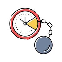 work life integration time management color icon illustration vector