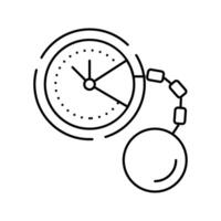 work life integration time management line icon illustration vector