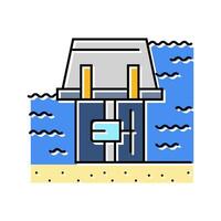 range systems barrages tidal color icon illustration vector