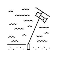 kite system tidal power line icon illustration vector