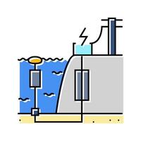 currents tidal power color icon illustration vector