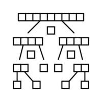 quicksort algorithm line icon illustration vector