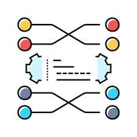 sorting algorithm color icon illustration vector