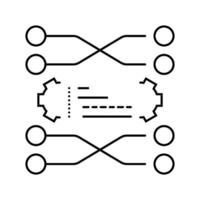 sorting algorithm line icon illustration vector