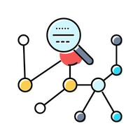 search algorithm color icon illustration vector