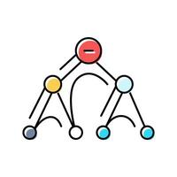 depth first search dfs color icon illustration vector