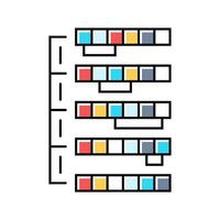selection sort algorithm color icon illustration vector