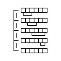 selection sort algorithm line icon illustration vector