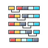 bubble sort algorithm color icon illustration vector