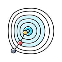 gradient descent algorithm color icon illustration vector