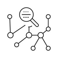 search algorithm line icon illustration vector