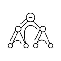 depth first search dfs line icon illustration vector