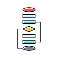 genetic algorithm color icon illustration vector