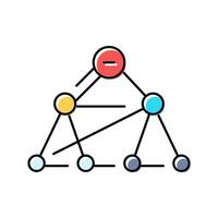 breadth first search bfs color icon illustration vector