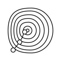 gradient descent algorithm line icon illustration vector