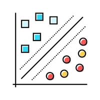 k nearest neighbors knn algorithm color icon illustration vector