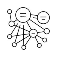 pagerank algorithm line icon illustration vector
