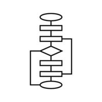 genetic algorithm line icon illustration vector