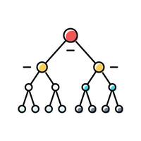 support machine svm algorithm color icon illustration vector