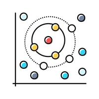 random forest algorithm color icon illustration vector
