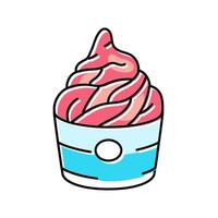 ice cream fast food color icon illustration vector