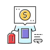 print on demand color icon illustration vector