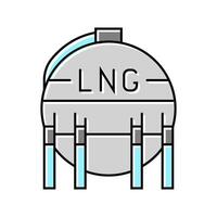liquefied natural gas lng color icon illustration vector