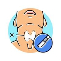 thyroidectomy surgery color icon illustration vector