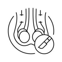 vasectomy surgery line icon illustration vector