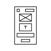 prototype ux ui design line icon illustration vector
