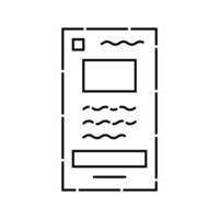 wireframe ux ui design line icon illustration vector