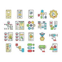 ui ux design agency user develop icons set vector