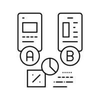 ab testing ux ui design line icon illustration vector