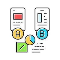 ab testing ux ui design color icon illustration vector