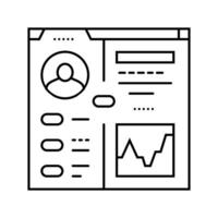 persona ux ui design line icon illustration vector