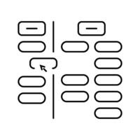 card sorting ux ui design line icon illustration vector