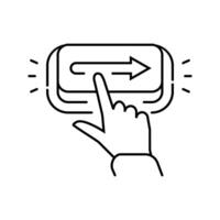 affordance ux ui design line icon illustration vector
