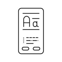 typography ux ui design line icon illustration vector