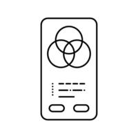 color theory ux ui design line icon illustration vector