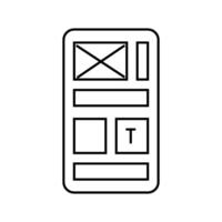 grid system ux ui design line icon illustration vector