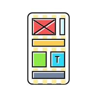 grid system ux ui design color icon illustration vector