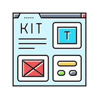 ui kit ux design color icon illustration vector