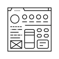 style guide ux ui design line icon illustration vector