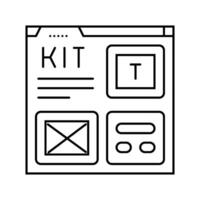ui kit ux design line icon illustration vector