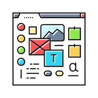mood board ux ui design color icon illustration vector