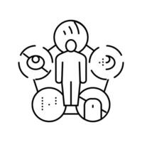 accessibility ux ui design line icon illustration vector